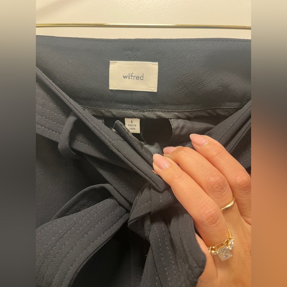 Wilfred Tie-Front Pant Black Size 6 - Picture 3 of 3